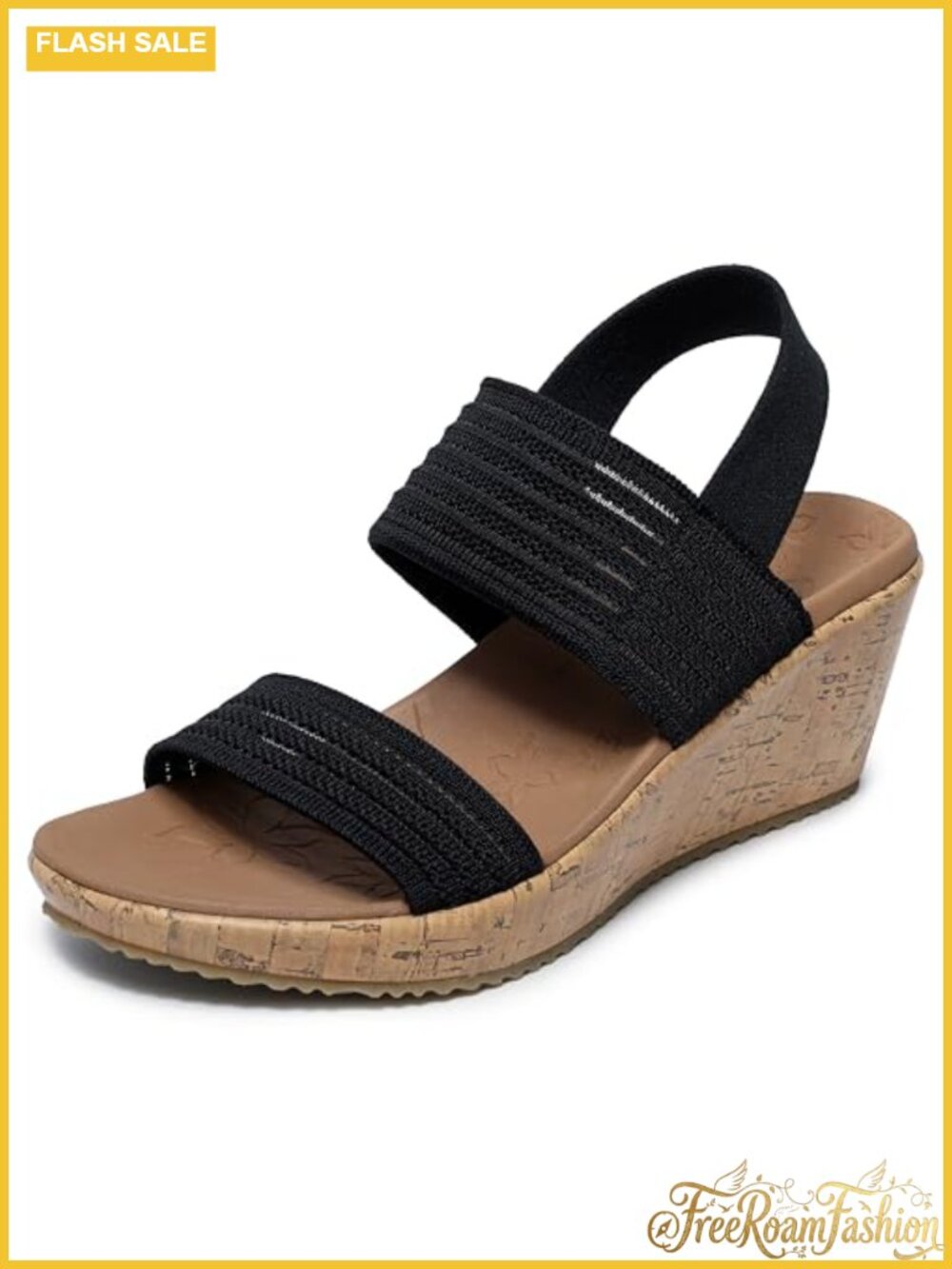 Skechers Beverlee Sheer Luck Women's Wedge Sandal with Vegan Mesh